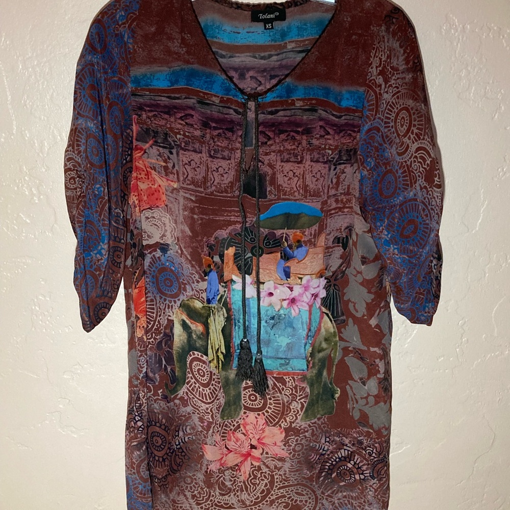 Tolani Multicolor Bohemian Dress